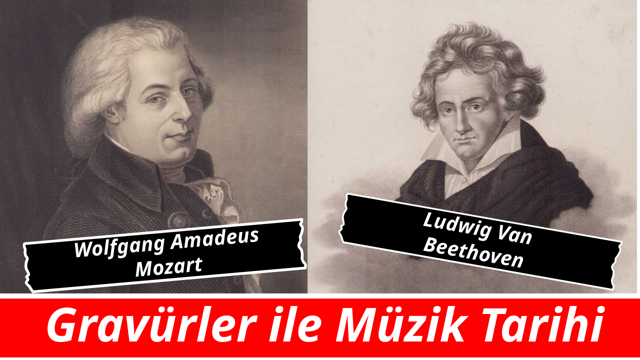 Mozart ve Beethoven Gravürü