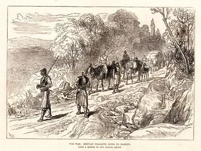 1876-1877 Osmanlı-Sırp Savaşı Sırasında Sırp Köylülerin Pazara Gitmeleri