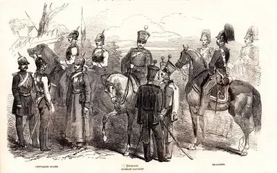 93 Harbi Sırasında Rus Süvarileri-Şövalye Muhafızı, Hussar Süvarileri, Dragon Süvarileri