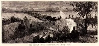1876-1877 Osmanlı-Sırp Savaşı Sırasında Sırp Ordusunun Drina Nehrini Tekrar Geçmesi