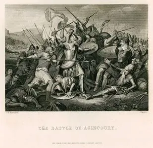 1415 Yılında İngiliz Ve Fransız Devletleri Arasındaki Agincourt Savaşı