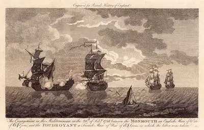 Yedi Yıl Savaşları (1754-1763) Kapsamında Gerçekleşen Cartagena Deniz Savaşında (1758) 64 Toplu HMS Monmouth İsimli İngiliz Savaş Gemisinin 84 Toplu Foudroyant İsimli Fransız Gemisini Ele geçirmesi