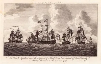 Yedi Yıl Savaşları (1754-1763) Kapsamında Gerçekleşen Lagos Deniz Savaşında (18 Ağustos 1759) Edward Boscawen Komutasındaki Bir İngiliz Filosunun
Jean François De La Clue Sabran Komutasındaki Bir Fransız Filosunu Yenmesi