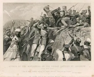 30 Temmuz 1857 Tarihinde Lucknow'da Britanya Doğu Hindistan Şirketi Ordusuna Bağlı İsyancı Sepoy Askerlerinin İngiliz Mevzilerine Saldırması