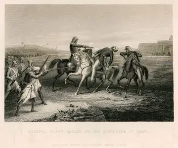 1 Temmuz 1857 Tarihinde Albay Platt'ın Mhow'da Britanya Doğu Hindistan Şirketi Ordusuna Bağlı İsyancı Sepoy Askerleri Tarafından Öldürülmesi