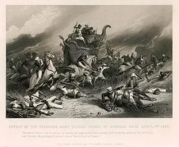 Hint İsyanı Sırasında 1 Nisan 1858 tarihinde General Hugh Rose Bağlı İngiliz Birliklerinin Jhansi Şehri Önlerinde Hint General Tatya Tope'ya Bağlı Birlikleri 
Yenmesi