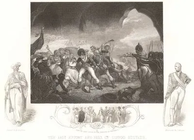 Mayıs 1799 Tarihinde Maisur Krallığının Başkenti Seringapatam'ı Ele geçirmek İçin Doğu Hindistan Şirketine Bağlı İngiliz Birliklerin Saldırması ve Kral Tipu Sultan'ın Liderliğinde Maisur Birliklerin Şehri Savunması-Savaş Tazminatının Teminatı Olarak Maisur Kralı Tipu Sultan'ın İki Oğlunu  General Lord Cornwallis'e Rehin Vermesi