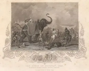 1849 Yılında İkinci İngiliz-Sih Savaşı Sırasında Gerçekleşen Multan Kuşatmasında Sih İsyanının Lideri Mulraj Chopra'nın Filinin Bir İngiliz Topu Tarafından 
Vurulması
