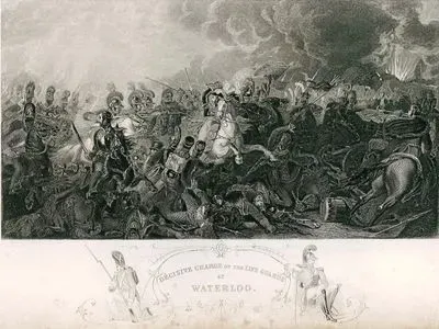 Waterloo savaşında İngiliz Süvari Birliğinin Saldırısı