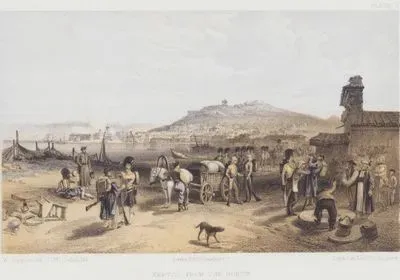 1853-1856 Osmanlı-Rus Savaşı (Kırım Savaşı) Sırasında Kuzeyden Kerç Şehri Manzarası (Plate 2)
