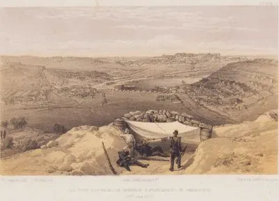 1853-1856 Osmanlı-Rus Savaşı (Kırım Savaşı) Sırasında Sivastopol’un Şehir Bataryaları veya İç Tahkimatları, 23 Haziran 1855 (Plate 6)
