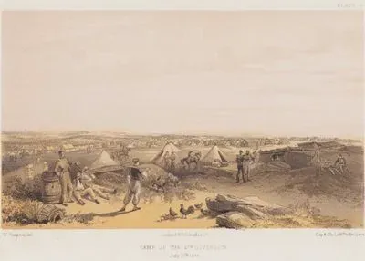 1853-1856 Osmanlı-Rus Savaşı (Kırım Savaşı) Sırasında İngiliz Ordusunun 4. Tümen Kampı, 15 Temmuz 1855 (Plate 9)
