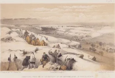 1853-1856 Osmanlı-Rus Savaşı (Kırım Savaşı) Sırasında Fransız Saldırısının En Sağ Kanadında Yeralan 26 Top Bataryasından Sivastopol Görünümü (Plate 19)