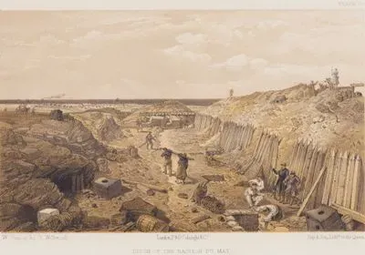 1853-1856 Osmanlı-Rus Savaşı (Kırım Savaşı) Sırasında Sivastopol Savunmasının En Önemli Siperlerinden Bastion du Mat Siperinin Hendek Kısmı (Plate 25)