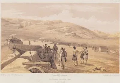 1853-1856 Osmanlı-Rus Savaşı (Kırım Savaşı) Sırasında İngiliz Ordusunun Seçkin Birliklerinden Biri Olan İskoç Tugayının (Highland Brigade) Kampı, Güneye Bakış (Plate 27)