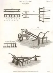 Tarım, Sabanlar(Çapalama Aletleri), C.Western'in İcat Ettiği Çiftli Saban, Roger'in İcat Ettiği Fasülye Sabanı, Plate X.