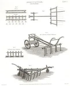 Tarım, Sabanlar(Çapalama Aletleri), C.Western'in İcat Ettiği Çiftli Saban, Roger'in İcat Ettiği Fasülye Sabanı, Plate X.