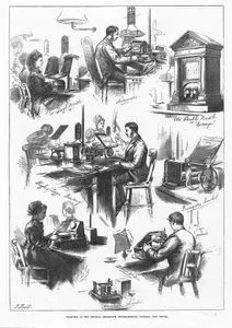 Postahanede Kullanılan Telgraf Cihazları-Tek İğneli Telgraf, Atomatik Telgraf, Çift İğneli, David Edward Hughes'in İcatı Baskı, Pneumatic Telgraf, Amerikan Telgraf Alıcısı Ve Direk Yazıcı