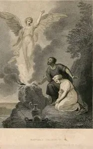 Manoah'ın Adağı ve Meleğin Sunağın Alevi İçinde Yükselerek Göğe Çıkması, Judges (Hakimler), Chapter (Bölüm) 13. Verse (Ayet) 15.22.