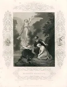 Manoah'ın Adağı ve Meleğin Sunağın Alevi İçinde Yükselerek Göğe Çıkması, Judges (Hakimler), Chapter (Bölüm) 13. Verse (Ayet) 15.22.