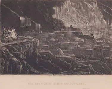 Sodom ve Gomorrah Şehirlerinin Yıkımı ile Sodom Şehrinden Meleklerin Hazreti Lut'u Ve İki Kızını Çıkarması ve Hazreti Lut'un Karısının Dönüp Şehre Baktığı için Tuz Sütununa Dönüşmesi, Genesis (Diriliş), Chapter (Bölüm) XIX.