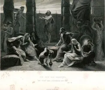 Hazreti Eyüb Ve Arkadaşları-Hazreti Eyüb'e Habercinin Gelişi, Job (Eyüb), Chapter (Bölüm) I. Verse (Ayet) 14