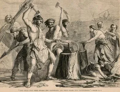 İnsanların Kılıçlarını Saban Demirinde Çekiçle Dövmeleri, İsaiah (Yeşaya), Chapter (Bölüm) 2. Verse (Ayet) 4.