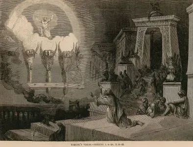 Hezekiel'in Düşü, Ezekiel 1. 4-28, 10. 8-22.