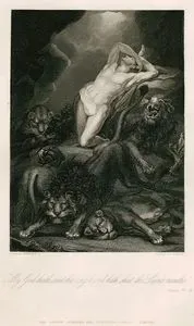 Mağaraya Atılan Hazreti Danyal'a Aslanların Zarar Vermemesi, Daniel (Danyal), Chapter (Bölüm) VI. Verse (Ayet) 22.
