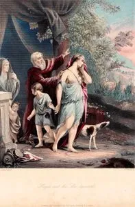 Hazreti Hacer ve Oğlu Hazreti İsmail'in Evden Gönderilmesi  Genesis (Diriliş), Chapter (Bölüm) XXI. Verse (Ayet) 9.-14.