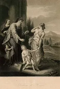 Hazreti Hacer ve Oğlu Hazreti İsmail'in  Evden Gönderilmesi, Genesis (Diriliş), Chapter (Bölüm) 21.