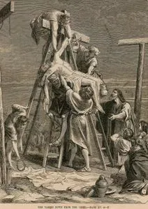 Hazreti İsa'nın Çarmıhtan İndirilişi, Mark (Markos), Chapter (Bölüm) XV. Verse (Ayet) 43-47.