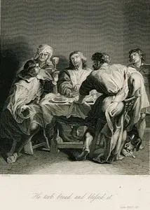 Hazreti İsa'nın Dirilişinden Sonra Müritleri İle İlk Yemeği, Luke (Luka), Chapter (Bölüm) 24. Verse (Ayet) 30.