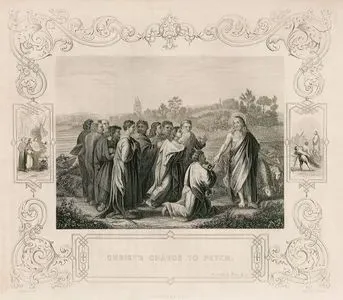 Hazreti İsa'nın Havari Petrus'u Dünyadaki İlk Temsilcisi olarak Seçmesi ve Koyunlarla Sembolize Edilen Takipçilerinin Gözetilmesi İle Görevlendirmesi ve 
Cennetin Kapılarının Anahtarlarını Vermesi, John (Yuhanna), Chapter (Bölüm) 21.Verse (Ayet) 15.-19.