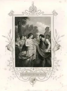 Hazreti İbrahim'in Hizmetçisi Eliezer'in Su Kuyusunun Yanında Rebeka'ya Bileziği Vermesi, Genesis (Diriliş), Chapter (Bölüm) XXIV. Verse (Ayet) 22.