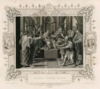 Elimas'ın Gözlerinin Aziz Paul(Paulus) Tarafından Kör Edilmesi, Acts Of The Apostles (Elçilerin İşleri), Chapter (Bölüm) 13. Verse (Ayet) 6.-12.