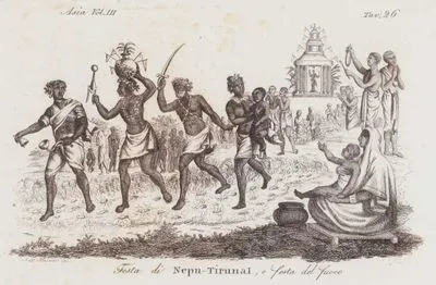 Hindistan'da Thimithi FestivalindeTanrıça Draupadi Onuruna Ateş Üzerinde Yürüyenler, Asya Cilt III Resim 26.