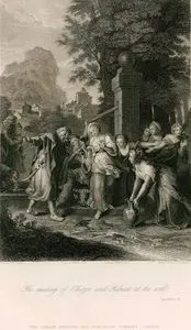 Hazreti İbrahim'in Hizmetçisi Eliezer'in Su Kuyusunun Yanında Rebeka'ya Bileziği Vermesi, Genesis (Diriliş), Chapter (Bölüm) XXIV. Verse (Ayet) 22.