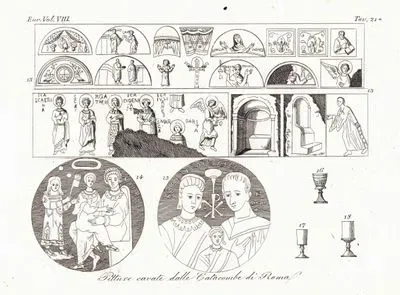 Roma Yer Altı Mezarlarında Bulunan Dini Resimler, Avrupa. Cilt VIII. Resim 21*.