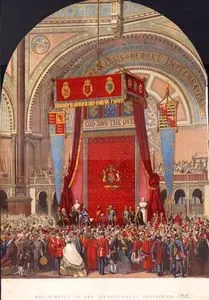 1862 Yılında Londra Crystal Palace'de Yapılan Uluslararası Fuarın Açılış Töreni
