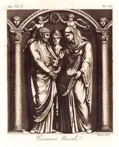 Tanrıça Juno Pronuba Önünde Etrüsklerin Düğün Töreni, Avrupa. Cilt V. Resim 34.