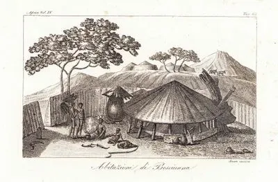 Güney Afrikada Yaşayan Xhosa'ların (AmaXhosa) Köyleri, Afrika Cilt III. Resim 63.