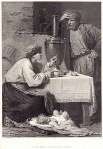 Bir Rus Köylü Ailenin Çay Zamanı