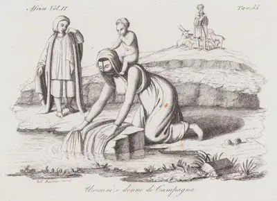 Çamasır Yıkayan Kadın Ve Çocukları, Afrika Cilt II. Resim 55.