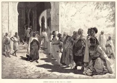 Cami Çıkışındaki Cezayirli Dilenciler