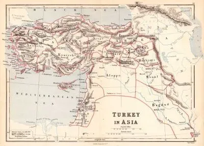 Asya'daki Türkiye (Anadolu) Haritası
