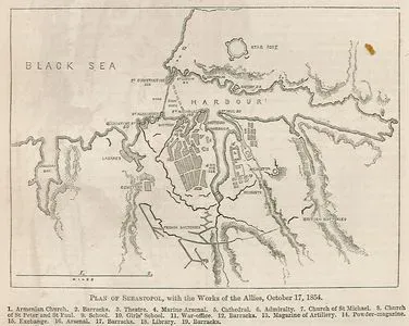 Kırım Savaşında 17 Ekim 1854 Tarihinde Müttefik Kuvvetlerin Durumu İle Birlikte Sivastopol Planı