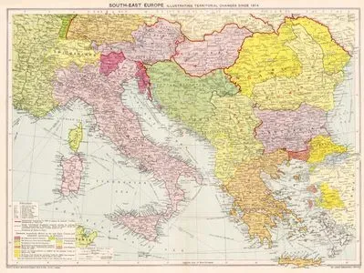 1914 Yılından İtibaren Toprak Değişimlerininde Gösterildiği Güney Doğu Avrupa