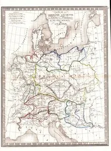 Antik Almanya,Polonya, Avusturya, İsviçre İle Roma İmparatorluğunun Rhetia Ve Pannome Bölgelerinin Haritası