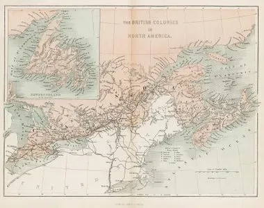 Kuzey Amerika'da İngiliz Kolonileri (Kanada) Ve Labrador (Newfoundland) Haritası